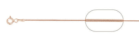 010-8MM Rose Gold Plated Snake Chain .925 Solid Sterling Silver Available In 16"- 22" Inches