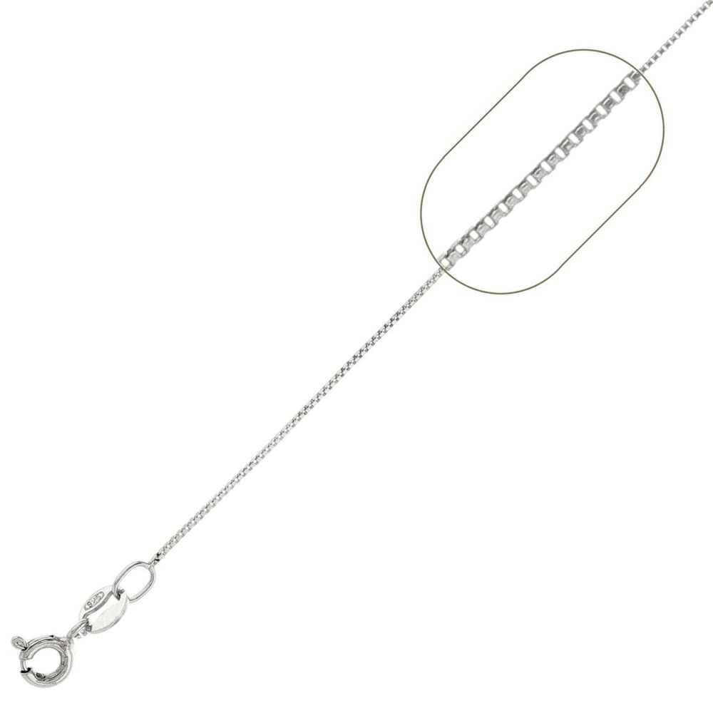 012-.7MM Box Chain .925 Solid Sterling Silver Sizes 14-30"