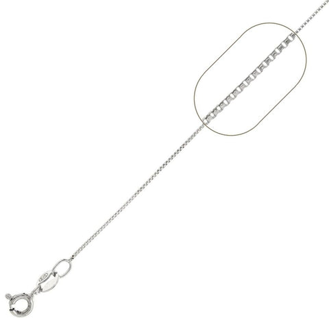 012-.7MM Box Chain .925 Solid Sterling Silver Sizes 14-30"