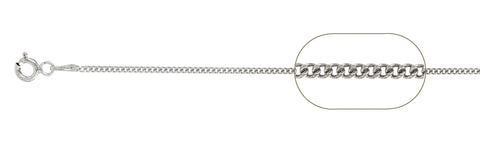 040-1.4MM Sterling Silver Curb Chain Made In Italy Available In 16"- 30" Inches