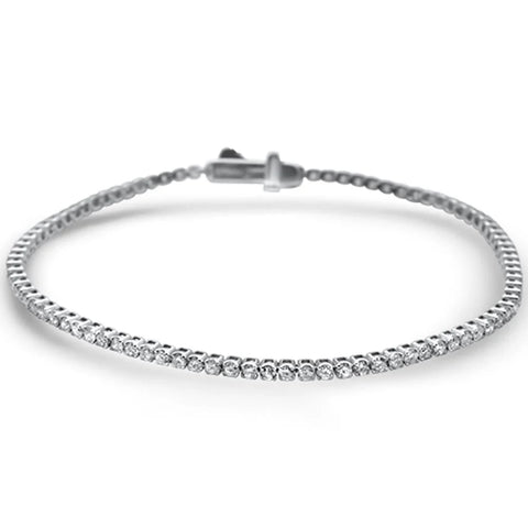 2.12ct G SI 14KT White Gold Diamond Tennis Bracelet 7"