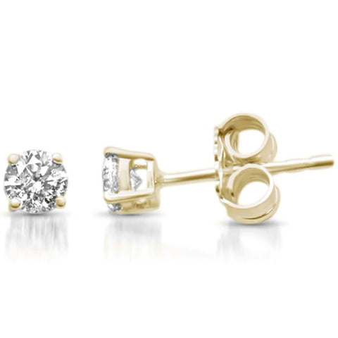 .20ct -.40ct G SI 14KT Gold Diamond Solitaire Stud Earrings