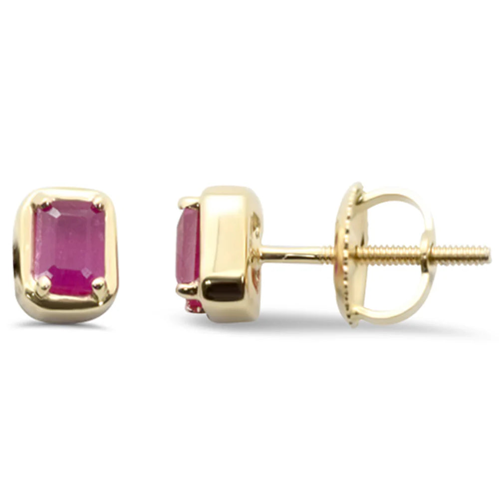 .44ct G SI 14K Yellow Gold Ruby Gemstone Earrings