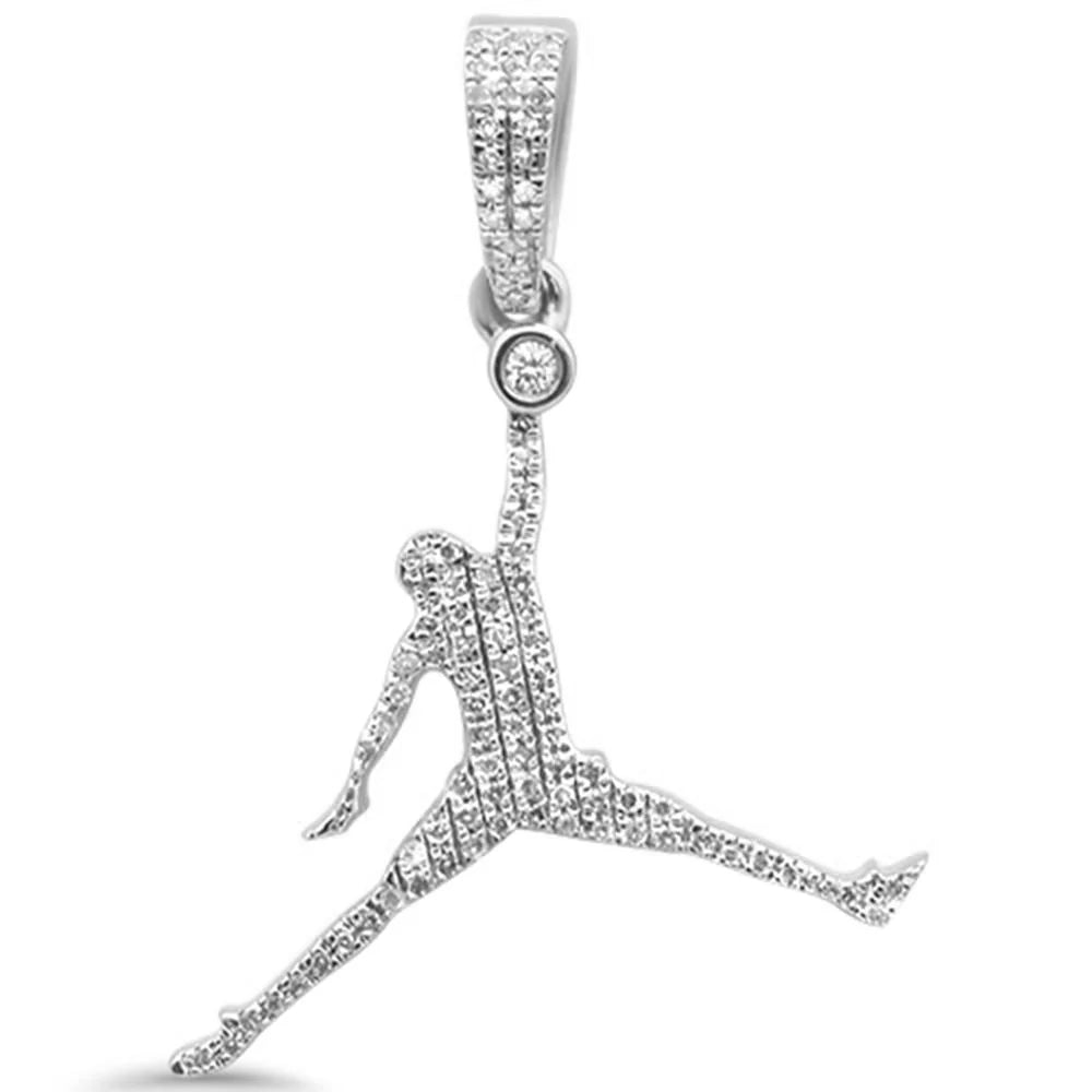 .17ct G SI 10K White Gold Diamond Hip Hop Basketball Pendant