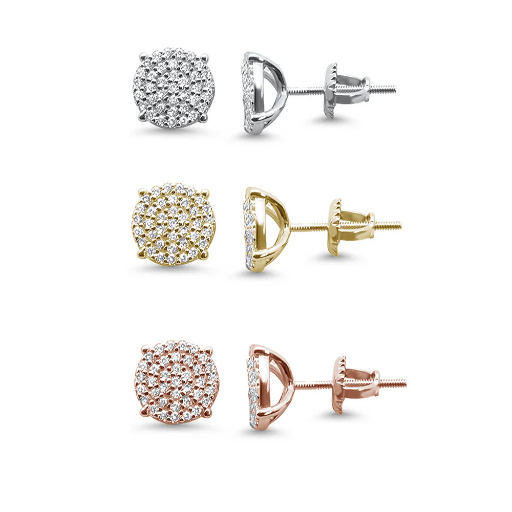 4MM Micro Pave Round CZ .925 Sterling Silver Stud Earrings