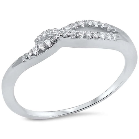 New Style Cz Infinity .925 Sterling Silver Ring