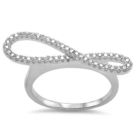 Cz Infinity .925 Sterling Silver Ring Sizes 4 , 5 ,10