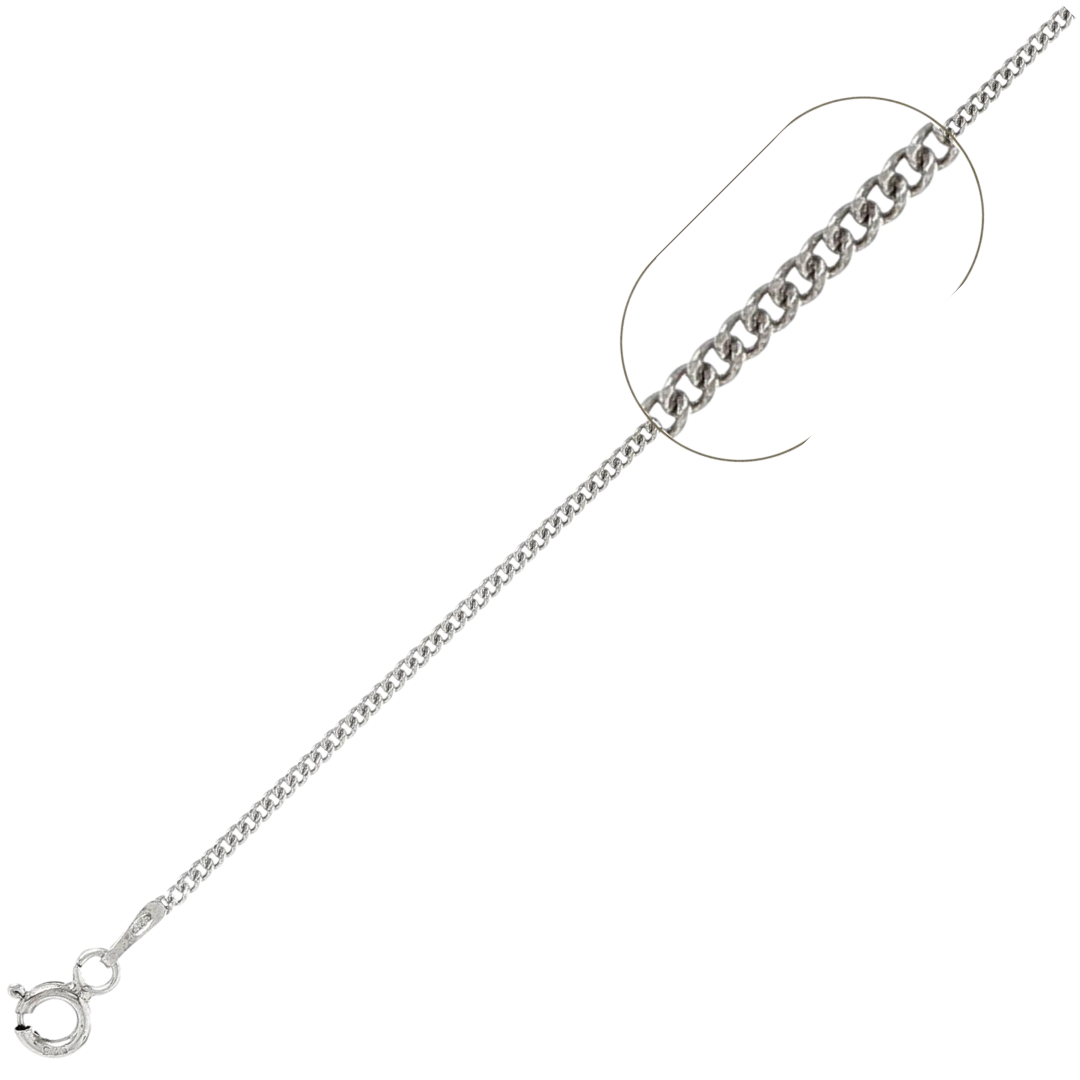 040-1.4MM Sterling Silver Curb Chain Made In Italy Available In 16"- 30" Inches