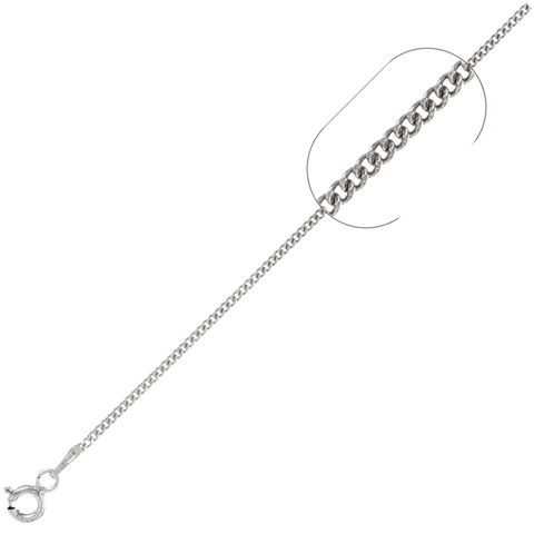 040-1.4MM Sterling Silver Curb Chain Made In Italy Available In 16"- 30" Inches