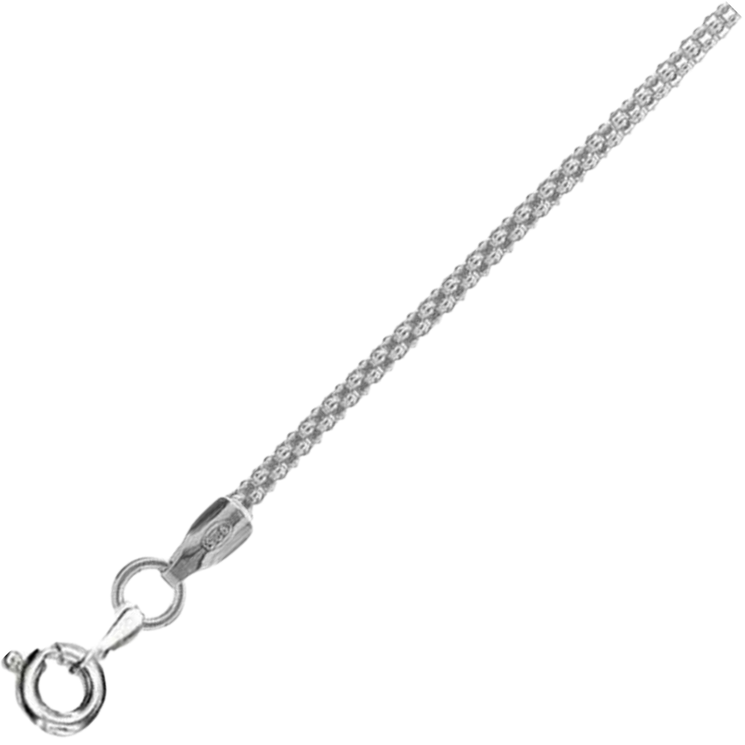 1.8MM Popcorn Chain Made In Italy .925 Sterling Silver Sizes 7-24"