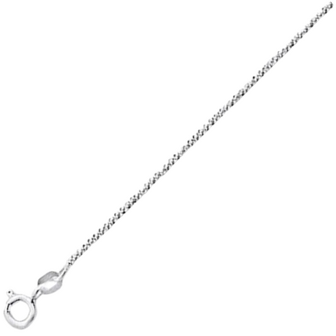 025 1.4MM CrissCross Chain .925 Solid Sterling Silver Available In 16-20"