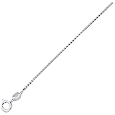 019-1MM Round Box Chain .925 Solid Sterling Silver Sizes 16-24"