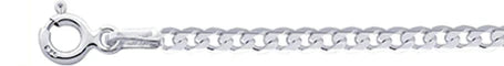 050-3MM Flat Curb Chain .925 Solid Sterling Silver Sizes 16-20"