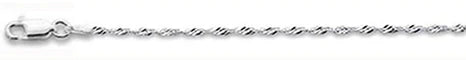 025-1.6MM Singapore Chain .925 Solid Sterling Silver Sizes 7"-26"