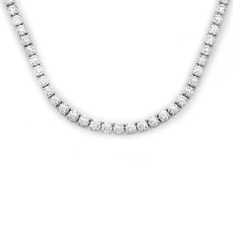 11.58ct G SI 14K White Gold Diamond Tennis Necklace 16"